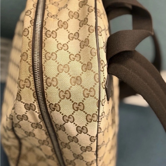 Gucci Beige and Black Monogram BackPack - Picture 5 of 6